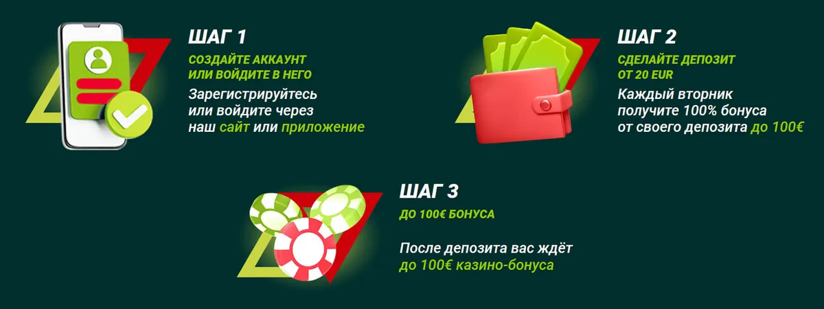 условия бонуса по вторникам в казино vivatbet