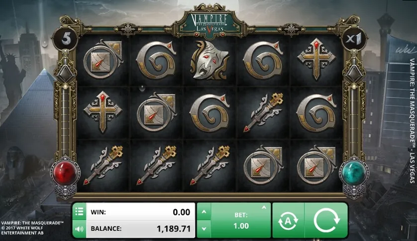 vampire the masquerade las vegas slot screen