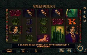 vampires slot screen