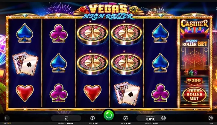 vegas high roller slot screen