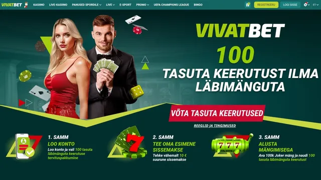 vivatbet kasiino tervitusboonuse tingimused