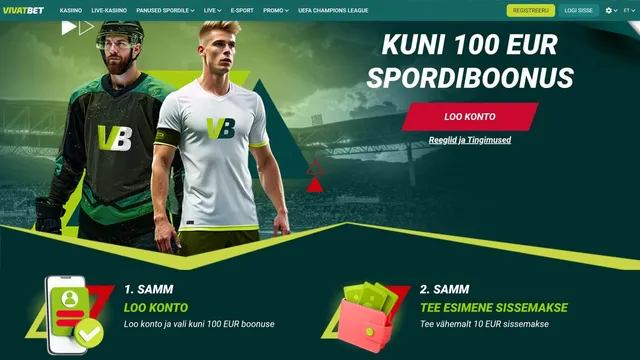 vivatbet spordiennustuse tervitusboonus