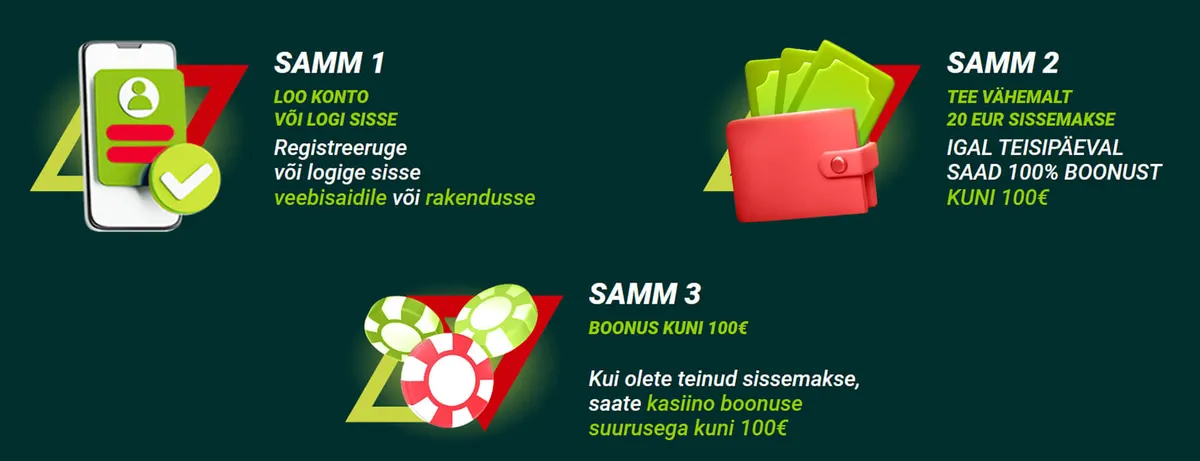 vivatbet kasiino teisipäeva boonuse tingimused ja sammud