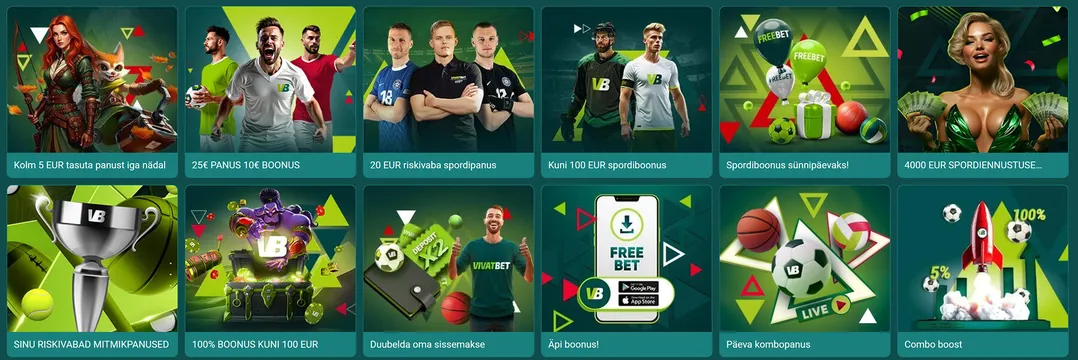 vivatbet kasiino pakkumised