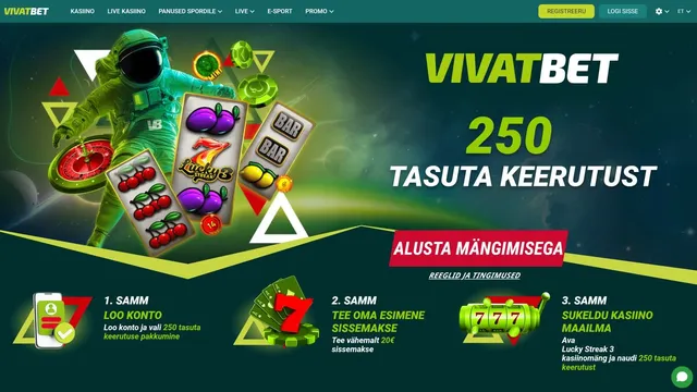 vivatbet kasiino tervitusboonuse tingimused