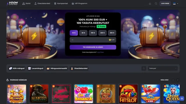 voom casino veebileht