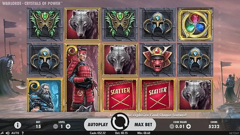 warlords crystals of power slot screen