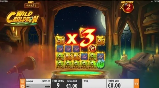 wild cauldron slot screen