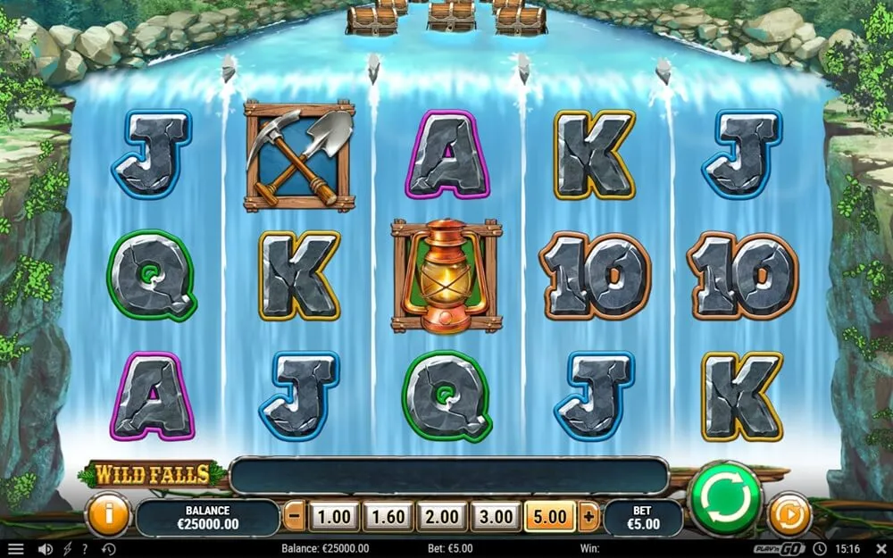 wild falls slot screen