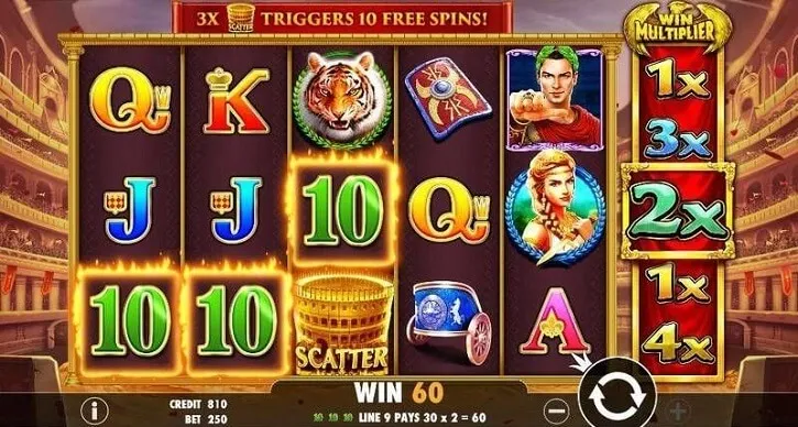 wild gladiators slot screen