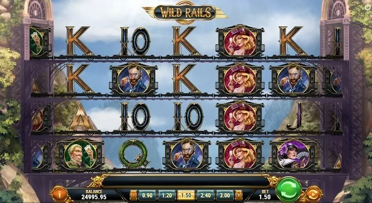 wild rails slot screen