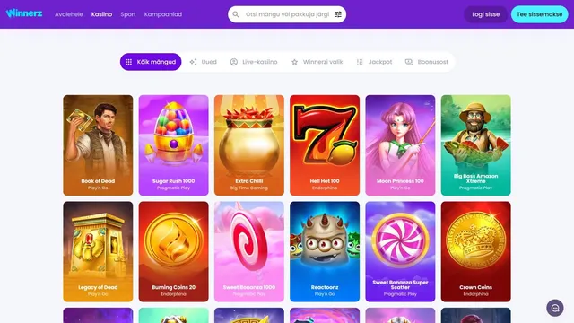 winnerz kasiino mänguautomaadid