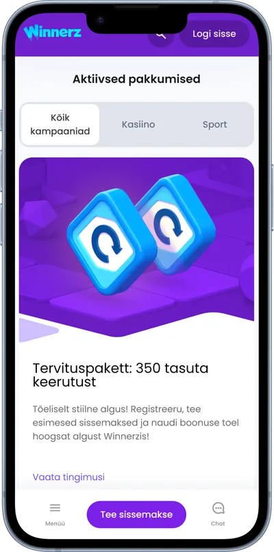winnerz mobiilne veebileht kampaaniad