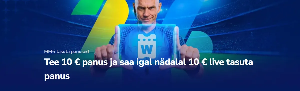 Winz Jalgpalli MM 2026 igal nädalal tasuta panus