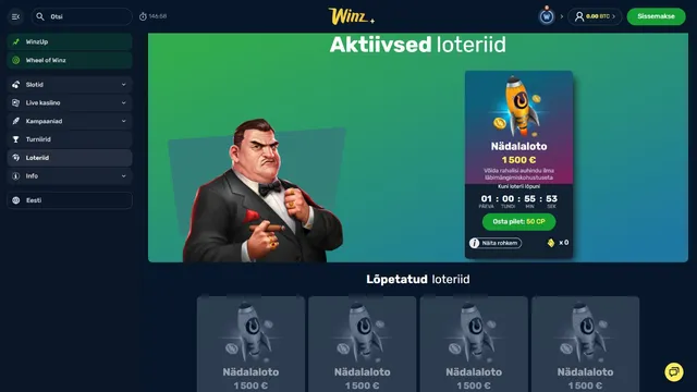 winz.io casino lotteries