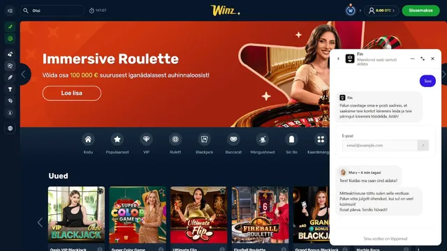winz.io casino support