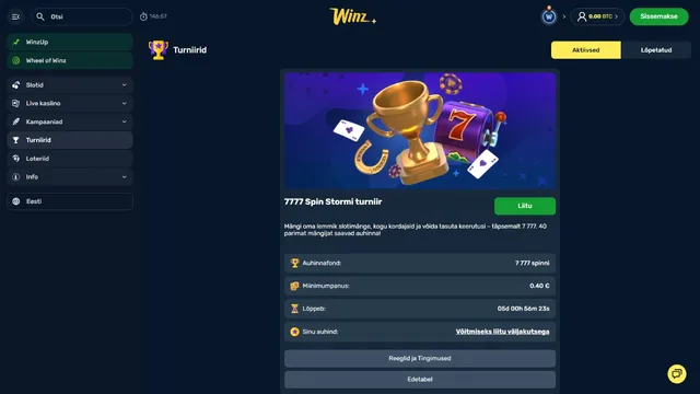 winz.io casino tournaments
