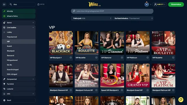 winz.io casino vip club
