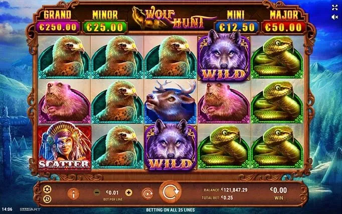 wolf hunt slot screen