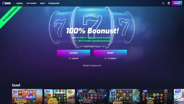 x3000 kasiino eesti veebileht