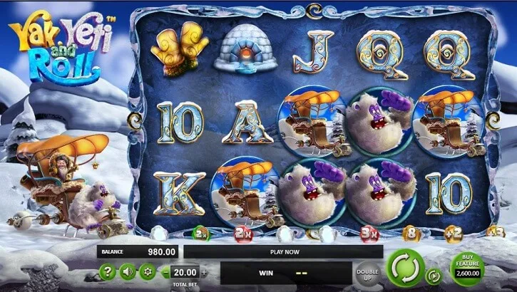 yak yeti and roll slot screen