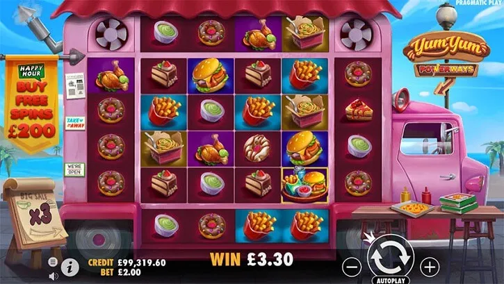 yum yum powerways slot screen