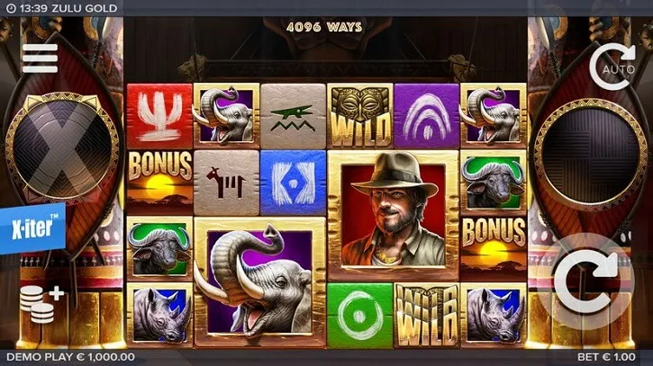 zulu gold slot screen